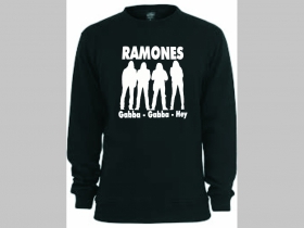 Ramones čierna mikina bez kapuce